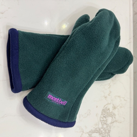 Vintage Mont-Bell Long Fleece Mittens Size  L Ski Gloves - Picture 6 of 8